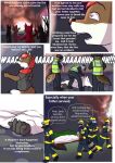  2017 anthro babystar biped clothing comic detailed_background dialogue english_text firefighter_uniform fur gem_(babystar) group hair hi_res male mammal rodent sciurid shirt standing text topwear 
