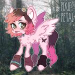 1:1 2022 :3 arkay9 black_hair bracelet brown_eyes cutie_mark digital_drawing_(artwork) digital_media_(artwork) english_text equid equine fan_character female female_feral feral fluffy freckles fur hair hasbro hooves jewelry mammal mixed_media model_sheet my_little_pony mythological_creature mythological_equine mythology nonbinary_(lore) open_mouth open_smile pegasus photo_background photography_(artwork) pink_body pink_fur pink_hair pixie_petal real smile solo tail text wings