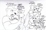  2024 angry anthro anthro_on_anthro baseball_cap bear big_breasts breasts canid canine claws clothing cross-popping_vein dialogue disney duo english_text fangs female finger_claws fox fur hat headgear headwear humanoid_hands interspecies larger_female licking major_friedkin male male/female mammal nick_wilde open_mouth open_smile polar_bear shirt size_difference smaller_male smile teeth text thebigmansini thought_bubble tongue topwear ursine wide_eyed yelling zootopia 
