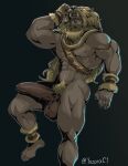  1boy abs absurdres aliveyozora bara beard dark-skinned_male dark_skin erection facial_hair feet_out_of_frame full_beard girthy_penis hades_(series) hades_2 heracles_(hades) highres huge_penis large_pectorals long_beard long_hair looking_at_penis male_focus male_pubic_hair mature_male muscular muscular_male navel navel_hair nipples pectorals penis pubic_hair solo thick_beard thick_eyebrows thick_thighs thighs uncensored 
