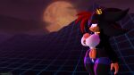 16:9 3d_(artwork) anthro big_breasts breasts crossgender digital_media_(artwork) dj_ballistic5 female full_moon hi_res moon mtf_crossgender sega shadow_the_hedgehog short_top solo sonic_the_hedgehog_(series) source_filmmaker_(artwork) synthwave widescreen