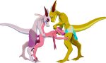  3d_(artwork) absurd_res alpha_channel anthro claws clothed clothing digital_media_(artwork) double_penetration erection fellatio female female_penetrated gavit genitals group group_sex harem_outfit hi_res horn humanoid jewelry kobold kobold_dellarte low_poly male male/female male_penetrating male_penetrating_female nude off_the_ground open_mouth oral penetration penile penis reptile scalie sex simple_background threesome tik_tik translucent transparent_background trio vaginal vaginal_penetration 