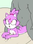  ambiguous_penetration blaze_the_cat breasts butt domestic_cat felid feline felis female fours_(artist) from_behind_(disambiguation) genitals hi_res humanoid looking_pleasured male male/female male_on_top mammal nipples on_top penetration penis purple_body sega size_difference small_breasts sonic_the_hedgehog_(series) 