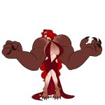  claws daemon_ritus female greedlust growth hair human mammal monster muscle_growth red_hair solo toe_claws transformation 