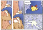  anthro avian beak bird bodily_fluids butt canid canine comic cum cumshot dialogue digital_drawing_(artwork) digital_media_(artwork) duo ejaculation english_text erection extreme_size_difference falco_lombardi fox fox_mccloud genital_fluids genitals interspecies james_howard larger_male male male/male mammal nintendo orgasm penis sex siman-clifton size_difference smaller_male star_fox tail text togepi1125 