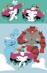  abs absurd_res altaria anthro avian balls biceps big_biceps big_breasts big_pecs big_penis blue_body breasts bulge carrying_another clothing erection felid female flying generation_3_pokemon generation_6_pokemon generation_7_pokemon genitals grey_body group hawlucha hi_res incineroar male mammal multicolored_body muscular muscular_anthro muscular_male nintendo nipples pantherine pecs penis pokemon pokemon_(species) pose red_body short_stack sky smile smiling_at_partner thong tiger trio underwear vaniwall white_body 