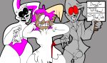  absurd_res adultpartypunch anthro bulge clothed clothing cotton_candy_(smolbunnyxoxo) creepy_face erection erection_under_clothing female group hi_res male mentalbreze885 nervous onslowjack4 propaganda scared smolbunnyxoxo ugly_bastard wisteria_(artist) worried zoophobia 