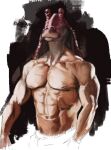  1boy abs alien commentary english_commentary jar-jar_binks male_focus pectorals reon_(98109reon) solo star_wars topless_male upper_body 