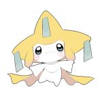  closed_mouth commentary_request full_body grey_background jirachi looking_at_viewer no_humans pokemon pokemon_(creature) remon_(920moomin) simple_background smile solo star_(symbol) 