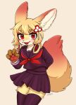  2022 4_fingers absurd_res akatsuki_(kayama_akimaru) anthro artist_name blush bottomwear canid canine claws clothing cute_fangs dipstick_ears dipstick_tail facial_markings female finger_claws fingers fluffy fluffy_tail fox fur hair hand_behind_back head_markings hi_res japanese_school_uniform japanese_text kayama_akimaru kemono legwear looking_at_viewer mammal markings multicolored_ears multicolored_tail open_mouth pawpads portrait pupils red_body red_eyes red_fur signature skirt slit_pupils solo tail_markings tan_body tan_fur tan_hair text thigh_highs three-quarter_portrait tongue translation_request white_body white_fur 