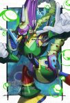  1boy armor border bubble green_armor mega_man_(series) mega_man_x_(series) non-humanoid_robot robot robot_animal solo toxic_seahorse_(mega_man) watermark white_border yamanashi_taiki 