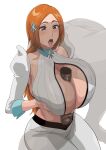  1boy 1girl anilingus bleach bleach:_sennen_kessen-hen breasts breasts_squeezed_together brown_eyes censored dark-skinned_male dark_skin erection face_in_ass gigantic_breasts hetero highres inoue_orihime interracial iwao178 large_penis long_hair mosaic_censoring open_mouth orange_hair paizuri parted_bangs penis see-through see-through_silhouette shueisha solo_focus tongue tongue_out veins veiny_penis very_dark_skin weekly_shounen_jump 