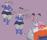  anthro areola ball_fondling balls big_breasts big_butt big_penis bodily_fluids bottomwear breasts butt canid canine clothing disney duo electronics exercise fellatio female fondling fox gaiters genitals hand_on_penis hi_res judy_hopps lagomorph leporid long_ears looking_at_another looking_at_viewer male male/female mammal nick_wilde oliburgob oral oral_penetration penetration penile penis phone rabbit saliva saliva_bubble saliva_string sex shorts sloppy_blowjob sucking sweat thick_thighs tight_bottomwear tight_clothing tight_shorts tongue tongue_out workout zootopia 