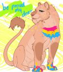  baohellhound felid female feral hi_res lgbt_pride lgbt_pride_month lion mammal pansexual pantherine pride sekka sfw solo 