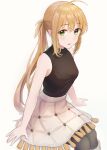  1girl ahoge artoria_caster_(fate) artoria_caster_(first_ascension)_(fate) artoria_pendragon_(fate) bangs blonde_hair blush breasts eyebrows_visible_through_hair fate/grand_order fate_(series) green_eyes long_hair looking_at_viewer non-web_source open_mouth pantyhose twintails 