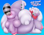 absurd_res almost_fully_inside anal anal_vore anus balls bboing belly big_belly big_penis bodily_fluids breasts cum cum_on_penis english_text feral generation_6_pokemon genital_fluids genitals goodra gynomorph head_first hi_res huge_penis humanoid_genitalia humanoid_penis hyper hyper_genitalia hyper_penis intersex looking_back lying mammal nintendo nipples on_front overweight overweight_gynomorph overweight_intersex penis pokemon pokemon_(species) procyonid puffy_anus raccoon red_scarf scarf size_difference solo text vore