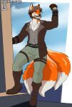  2024 3_tails absurd_res anthro assassin assassin&#039;s_creed boots canid canine classy clothed clothing footwear fox hat headgear headwear hi_res male mammal multi_tail scar smile solo tail thaismotosuwa ubisoft 