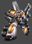  assault_visor box_art clenched_hand clone_trooper commander_cody grey_background gun holding holding_gun holding_weapon looking_at_viewer marcelo_matere mecha mecha_focus no_humans official_art robot running science_fiction simple_background star_wars transformers weapon wheel 