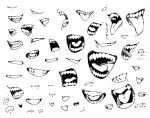  :3 commentary_request greyscale grin highres monochrome mouth_focus open_mouth original piercing sharp_teeth simple_background smile teeth tongue tongue_out tongue_piercing translation_request white_background zzb_azz 