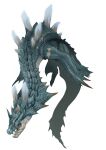  animal_focus character_request claws commentary_request crystal dragon full_body highres horns material_growth monster monster_hunter_(series) no_humans open_mouth orange_eyes scales sharp_teeth simple_background solo tail teeth white_background yamamotoshin7 
