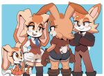2024 anthro aunt_(lore) aunt_and_niece_(lore) blue_archer_(artist) boots bottomwear bow_tie brown_body brown_eyes brown_fur clothing cream_the_rabbit daughter_(lore) fan_character father_(lore) father_and_child_(lore) father_and_daughter_(lore) female footwear fur gloves group handwear head_tuft hi_res lagomorph legwear leporid male mammal mother_(lore) mother_and_child_(lore) mother_and_daughter_(lore) niece_(lore) pants parent_(lore) parent_and_child_(lore) parent_and_daughter_(lore) rabbit sega shirt shorts sonic_the_hedgehog_(series) tail tan_body tan_fur thigh_highs topwear tuft vanilla_the_rabbit vest