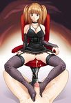  amane_misa artist_request censored cum death_note feet footjob hetero mosaic_censoring penis solo_focus thighhighs toes 