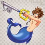  aiming_weapon animal_humanoid blue_eyes brown_hair cetacean delphinoid delphinoid_taur disney dorsal_fin fin flippers frankly-art hair humanoid keyblade keychain kingdom_hearts kingdom_hearts_2 male mammal marine marine_humanoid melee_weapon merfolk merman_sora_(kingdom_hearts) navel nipples open_mouth pecs slim solo sora_(kingdom_hearts) split_form square_enix toothed_whale video_games waist weapon 