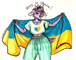  &lt;3 anthro av_malina cervid flag girly horn male mammal solo ukraine war 