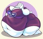  anthro belly big_belly big_breasts big_butt boss_monster bovid breasts butt caprine clothed clothing digital_media_(artwork) female fur goat hi_res hoodah horn kneeling long_ears looking_at_viewer mammal mature_anthro mature_female morbidly_obese morbidly_obese_anthro morbidly_obese_female obese obese_anthro obese_female overweight overweight_anthro overweight_female shirt simple_background solo thick_thighs topwear toriel undertale undertale_(series) video_games white_body white_fur wide_hips 
