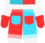  1girl ass colored_skin gloves jacket non-web_source original pocket red_gloves shorts standing white_skin 