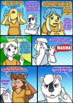  2020 anthro biped bodily_fluids clothing collaboration comic crying detailed_background dialogue english_text eyes_closed eyewear female fur glasses group hair hi_res kammypup_(artist) open_mouth runt_(artist) shirt sobbing speech_bubble standing tears text topwear 