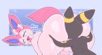  anal backsack balls butt eeveelution english_text face_in_ass frumples genitals looking_back male mammal nintendo oral penis pok&eacute;mon pok&eacute;mon_(species) rimming sex sylveon text umbreon video_games 