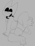  2021 anthro balls_outline bedroom_eyes bites_(squishy) bulge clothing erection feet foot_fetish foot_focus genital_outline imp male narrowed_eyes navel penis_outline seductive solo squishy_(artist) thick_thighs underwear 