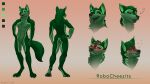  absurd_res anthro fur green_body green_fur hi_res hybrid male wingrazor 