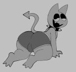  anthro balls_outline big_butt bites_(squishy) bulge butt clothing genital_outline imp looking_back male presenting presenting_hindquarters sharp_teeth solo squishy_(artist) teeth thick_thighs underwear 