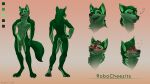  absurd_res anthro fur green_body green_fur hi_res hybrid male robocheezits wingrazor 