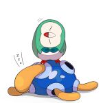  alternate_color bird closed_eyes head_tilt highres no_humans open_mouth pokemon pokemon_(creature) rowlet shiny_pokemon shuckle sleeping tongue tyako_089 white_background zzz 