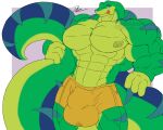  abs animal_genitalia anthro balls biceps big_balls big_bulge big_sheath big_tail bulge clothing dischimera disneyishchimera gecko genitals gex_(series) gex_the_gecko huge_balls huge_bulge huge_sheath hyper hyper_balls hyper_bulge hyper_genitalia hyper_sheath large_pecs lizard looking_at_viewer male muscular muscular_male muscular_thighs navel nipples pecs reptile scalie sheath solo tail_hug tail_time thick_tail thick_thighs tongue tongue_out triceps underwear video_games 