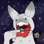 anthro avian bird bissem_(the_nature_of_predators) bodily_fluids buckteeth destruction drooling duo female giga heroman_(artist) hi_res lagomorph leporid macro macro_male male mammal mouth_shot object_vore open_mouth oral_vore penguin planet planet_dwarfing planet_vore rabbit saliva sivkit_(the_nature_of_predators) space teeth the_nature_of_predators tongue tongue_out vore
