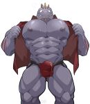  abs absurd_res anthro big_pecs bodily_fluids clothing furgonomics furry-specific_piercing genital_fluids hi_res jockstrap machoke maldu male muscular muscular_anthro muscular_male nintendo nipples pecs piercing pok&eacute;mon pok&eacute;mon_(species) precum precum_through_clothing red_clothing red_topwear simple_background solo sweat topwear underwear video_games wet wet_clothing white_background 