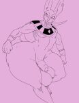  2022 a-side anthro ball beerus claws domestic_cat dragon_ball dragon_ball_super ear_piercing ears_up felid feline felis fist genitals hi_res jewelry looking_aside looking_away male mammal muscular muscular_arms necklace nude one_leg_up penis piercing raised_leg raised_tail solo thick_thighs toe_claws wide_hips wristband 