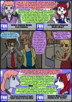  2021 anthro biped clothing collaboration comic detailed_background dialogue english_text female fur group hair hi_res kammypup kammypup_(artist) kangaroo macropod male mammal marsupial necktie runt_(artist) shirt sitting speech_bubble standing text topwear 