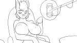  animated anthro breast_play breasts canid canine canis domestic_dog female francine hi_res line_art looking_at_viewer mammal masturbation nipple_fetish nipple_play ruanshi solo streaming 