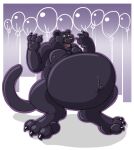  2011 3_fingers 3_toes anthro bagheera_(jungle_book) balloon belly big_belly black_body chubby_anthro chubby_male claws eggo21 fangs feet felid fingers inflatable inflated_belly male mammal navel nude open_mouth pantherine raised_tail rubber rubber_body slightly_chubby smile solo standing toe_claws toes tongue whiskers 