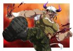  1461_1641 abs accessory anthro blood bodily_fluids bovid bovine cattle clothing headband hi_res horn lifewonders male mammal muscular muscular_male pecs shennong shirt solo tank_top tokyo_afterschool_summoners topwear video_games wounded 