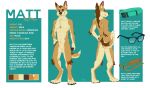  anthro biped black_claws black_nose black_pawpads blue_collar brown_body brown_ears brown_fur brown_head_tuft brown_tail canid canine canis cheek_tuft chest_tuft claws collar color_swatch crotch_tuft digitigrade dingo dipstick_ears dipstick_tail elbow_tufts eyewear facial_tuft front_view fur glasses glistening glistening_eyes hand_on_hip head_tuft inner_ear_fluff knee_tuft leg_tuft looking_at_viewer looking_back male mammal markings model_sheet multicolored_ears orange_eyes pawpads pink_inner_ear rear_view shoulder_tuft simple_background smile solo standing tail_markings tan_body tan_fur tan_inner_ear_fluff tan_tail tuft white_body white_fur white_tail yookie 