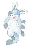  &gt;_&lt; 3_fingers 3_toes :3 ambiguous_gender anthro anthrofied biped blue_body blue_ears blue_fur blue_hair blue_inner_ear blue_tail blush blush_lines canid colored cute_fangs digital_media_(artwork) dipstick_tail eeveelution eyes_closed featureless_crotch feet fingers front_view full-length_portrait fur glaceon gloves_(marking) hair hi_res jumping kemono leg_markings long_hair mammal markings monotone_ears multicolored_body multicolored_fur multicolored_hair multicolored_tail nintendo nude open_mouth open_smile pawpads pigtails pink_nose pink_pawpads pok&eacute;mon pok&eacute;mon_(species) pok&eacute;morph portrait semi-anthro simple_background smile socks_(marking) solo standing tail_markings toes tongue tsukiya_(rajx3523) two_tone_body two_tone_fur two_tone_hair two_tone_tail video_games white_background 