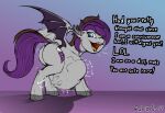  ambiguous_gender ambiguous_prey bat_pony bat_wings blue_eyes butt cutie_mark dock equid fan_character female female_pred feral feral_pred hair hasbro hi_res hooves looking_back mammal membrane_(anatomy) membranous_wings my_little_pony open_mouth oral_vore purple_hair purple_tail rubiont-47 safe_vore sharp_teeth signature soft_vore teeth vore wings 