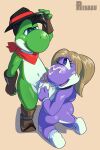  bodily_fluids breast_play breasts butt cowboy cum cum_on_breasts cum_on_face female genital_fluids hi_res male male/female mario_bros nintendo renabu sex titfuck video_games yoshi 