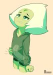  anal_storage bodily_fluids cartoon_network cavity_storage clothing dildo drooling female flat_chested hair hi_res hoodie peridot_(steven_universe) renabu saliva sex_toy solo spats steven_universe sweat topwear 